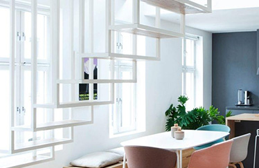 Luxe Living
 White Coated Staircase Floating